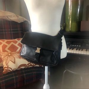 Prada leather belt chest unisex bag!